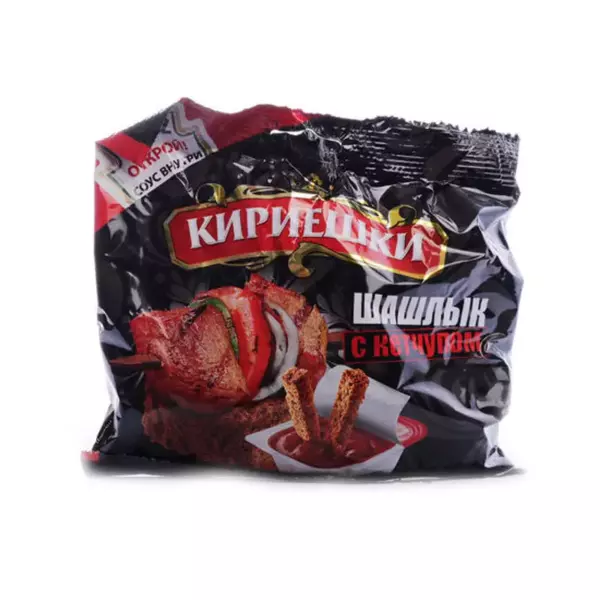 Сух.Кириешки ржан.60г+25мл/30 Шашлык + кетчуп