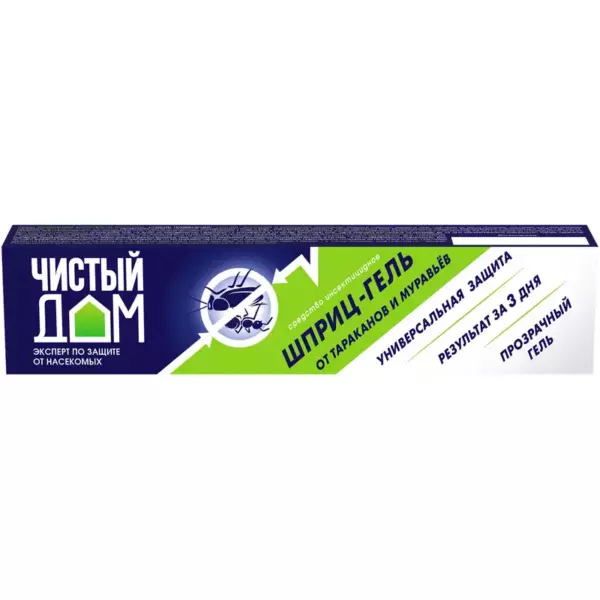 Шприц-гель от тараканов и муравьев Чистый Дом, 02-303