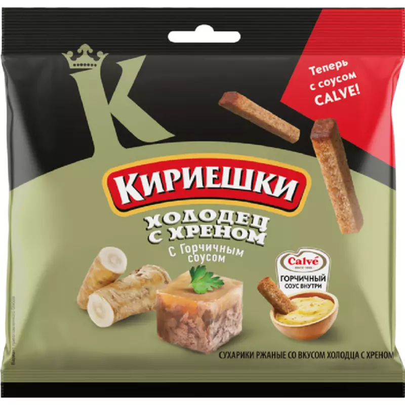 Сух.Кириешки ржан.40г/60 Холодец с хреном Сух.Кириешки ржан.40г/60 Холодец с хреном