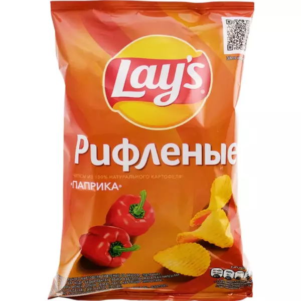 Чипсы «Lay’s» 225гр Рифленная паприка