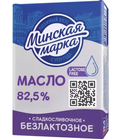 Масло сладкослив.несол.82,5% 180гр Минская марка