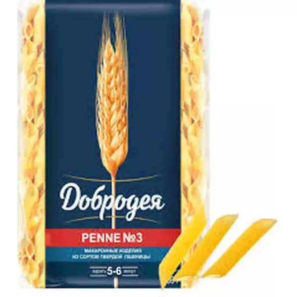 Макароны PENNE №3 (Перья гл) Добродея 400гр
