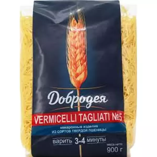 Макароны VERMICELLI TAGLIATI № 5 Добродея 400гр