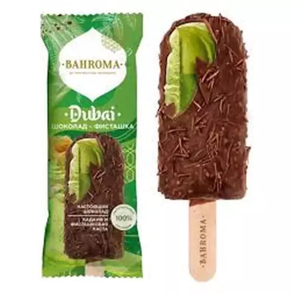 Эскимо Bahroma Dubai фисташ.в шокол.с кадаиф 90гр