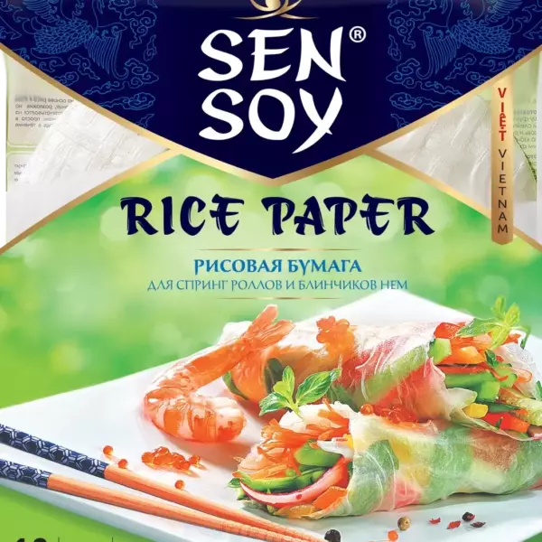 Рисовая бумага «Sensoy» Premium «КРУПНАЯ» (пакет) 100гр/20