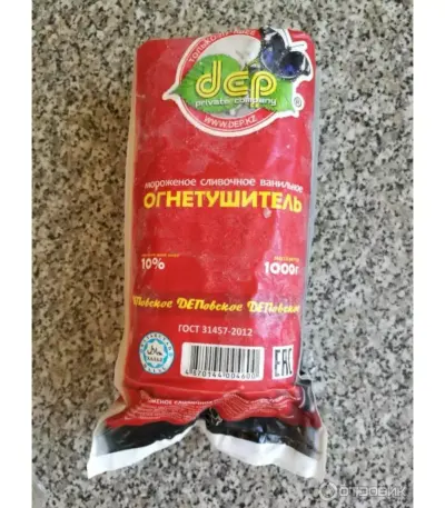 Мороженое Сливочное «Огнетушитель»1000гр (пленка)