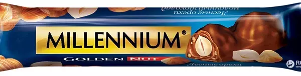 Шоколад Millennium Gold молоч.с цельн.лесн.орехом 100гр