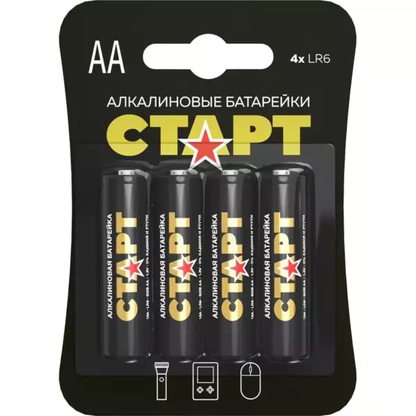 Батарейки алкалиновые СТАРТ LR6-BL4 N ( АА)