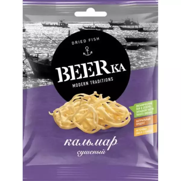 BEERka Перуанский кальмар филе соломка 38г/20
