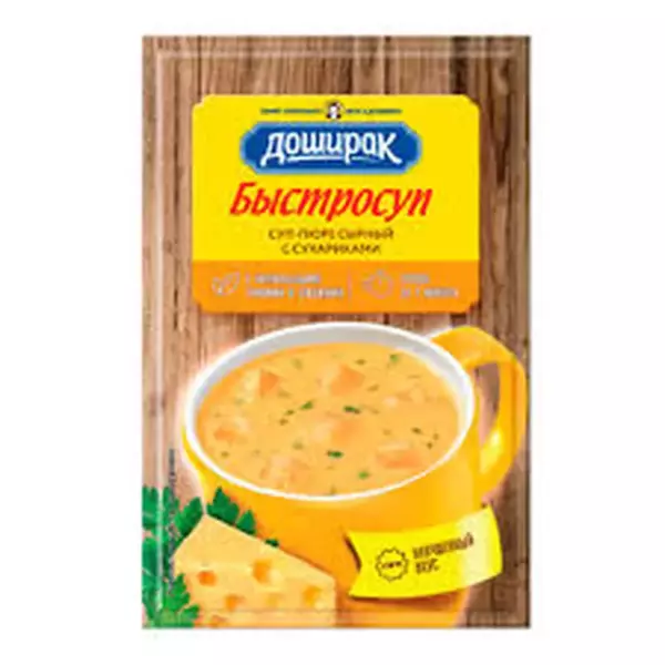 Быстросуп-пюре  Доширак сырный с сухариками