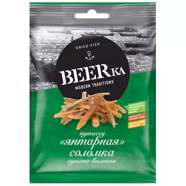 BEERka Север путассу Янтарная филе соломка 25г/25
