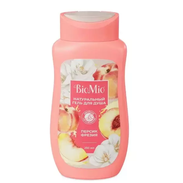 BioMio. BIO SHOWER GEL Natural Shower Gel with Peach Oil 250 мл