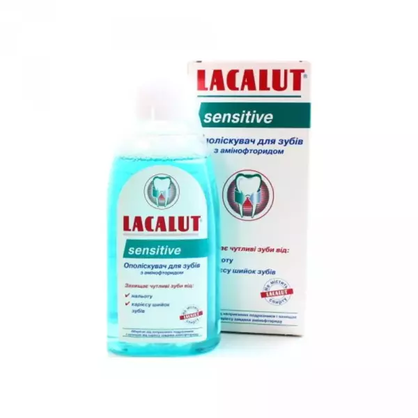 Lacalut Sensitive антибактериальный ополаскиватель для полости рта 500 ml