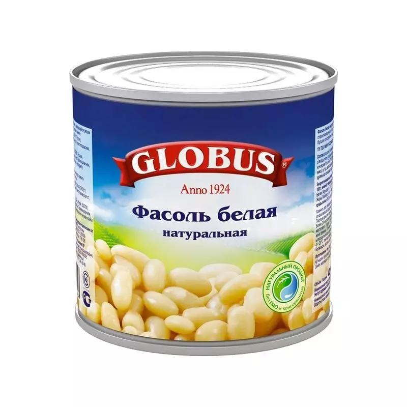 Globus Белая фасоль 425мл Globus Белая фасоль 425мл