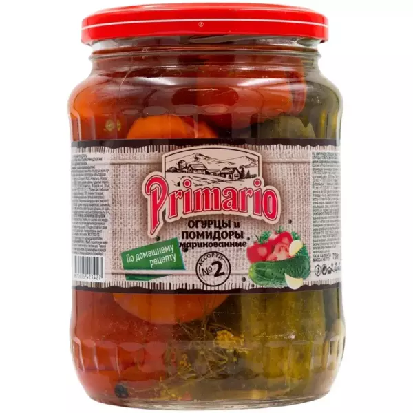 Ассорти Primario № 2 (огурцы, помидоры) 700гр
