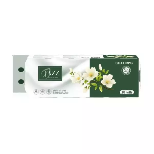 Туалетная бумага  JAZZ 6-cлойная 10 рулонов