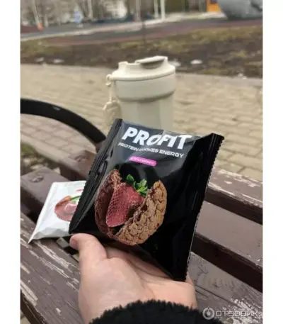 Печенье протеин.PROFIT STRAWBERRY (Клубника) 40гр/12шт