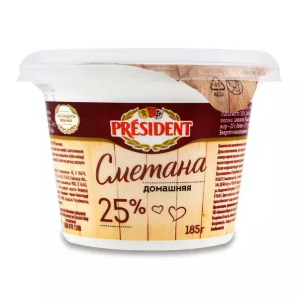 Сметанный продукт Масленково Домашняя 25% 350гр