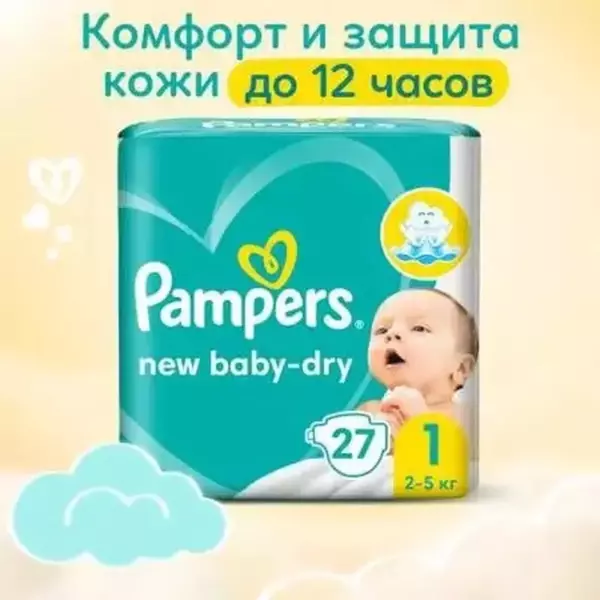 PAMPERS Подгузн New Baby-Dry Newborn 27
