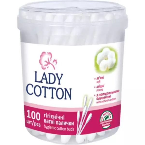 Lady Cotton Ватн.палочки пэт 100шт.(50шт/ящ)