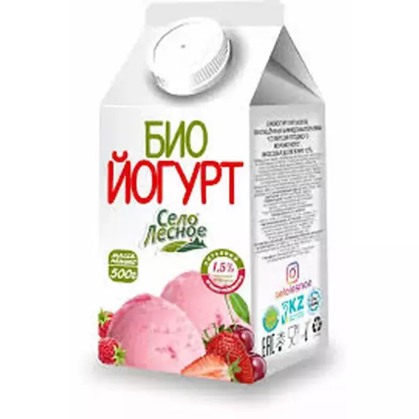 Био йогурт питьевой «Ягодное мороженое» 1,5%  500гр