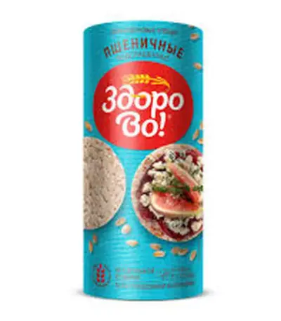 Хлебцы цельноз."Здорово" пшеничные подслащенные 150гр