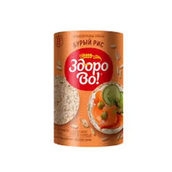 Хлебцы цельноз."Здорово" Бурый Рис 100гр