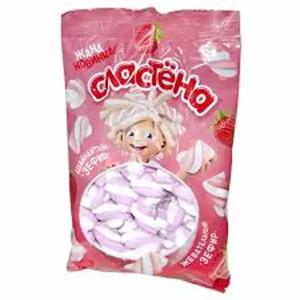 Зефир жев."Сластёна"со вкусом Клубничное мороженное 150гр