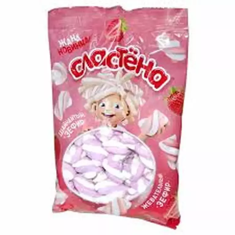Зефир жев."Сластёна"со вкусом Клубничное мороженное 150гр