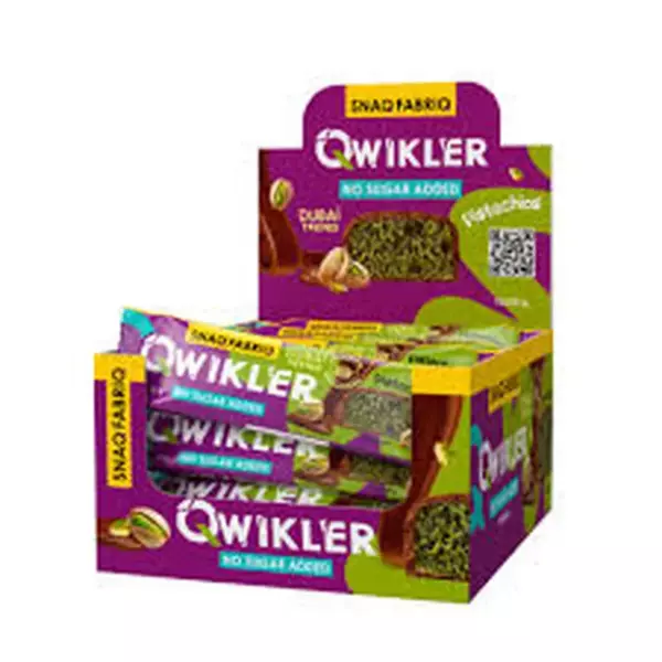 Qwickler Батончик с фисташкой и хруст.тестом катаифи 40гр (без сахара)