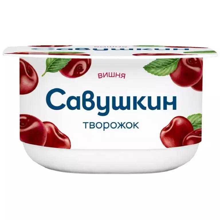 Паста творожная Вишня 3,5% ТМ Савушкин 120гр