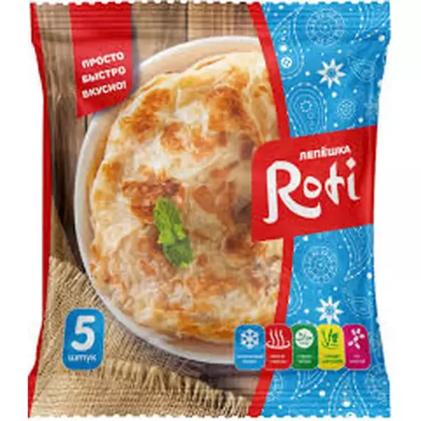 Лепёшка Roti Гофра 450гр замор.