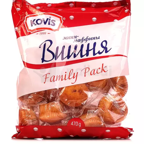 Маффины «Kovis» с вишневым кремом 470гр