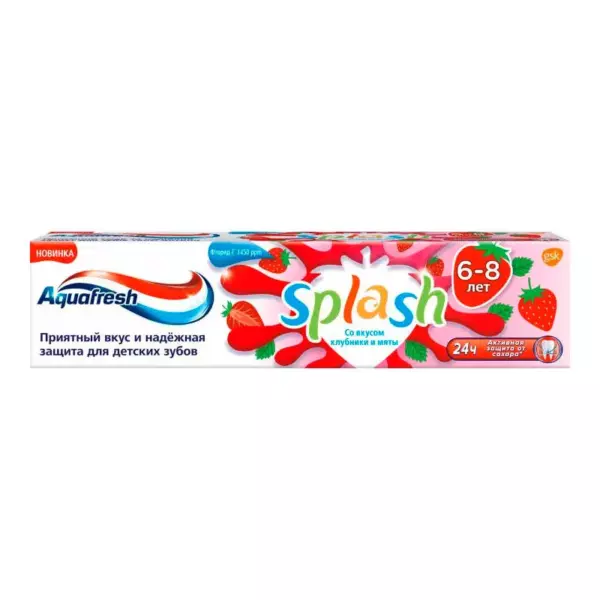 AQUAFRESH зуб/паста SPLASH КЛУБНИКА 65г