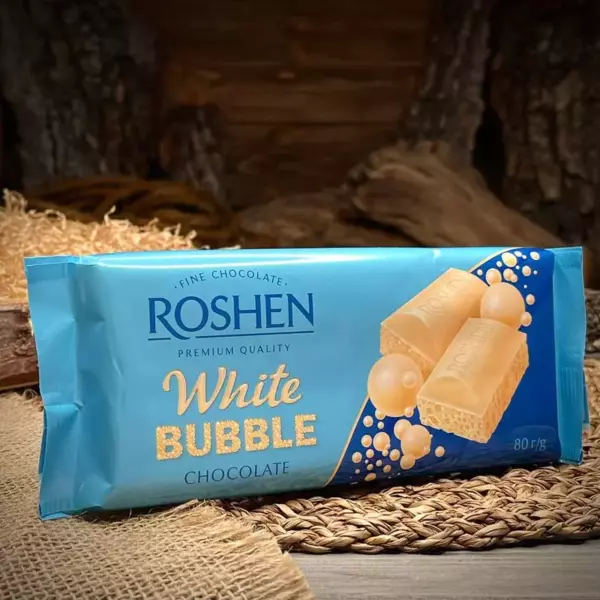 Шоколад Roshen белый пористый 80гр