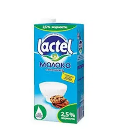 Лактель Молоко с витамином D 2,5% 1л