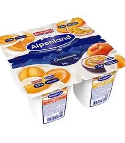 Йогурт "Альпенланд" Абр/Перс/Марак 7,5%95гр