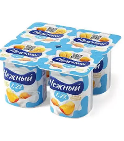 Йогурт Campina Нежный с соком абрикоса 1,2% 100гр