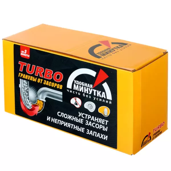 Удобная минутка TURBO гранулы от засоров 70 гр, 1/60