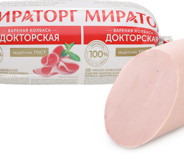 Колбаса вареная «Докторская» п/а 470г*6 (2,82 кг) МИРАТОРГ