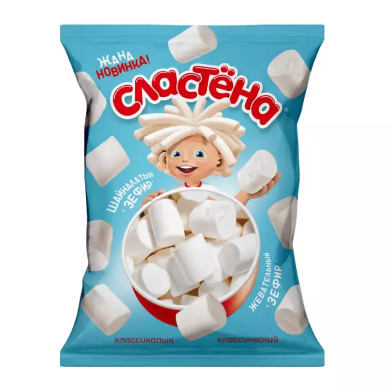 Зефир жев.»Сластёна»со вкусом Ваниль 150гр