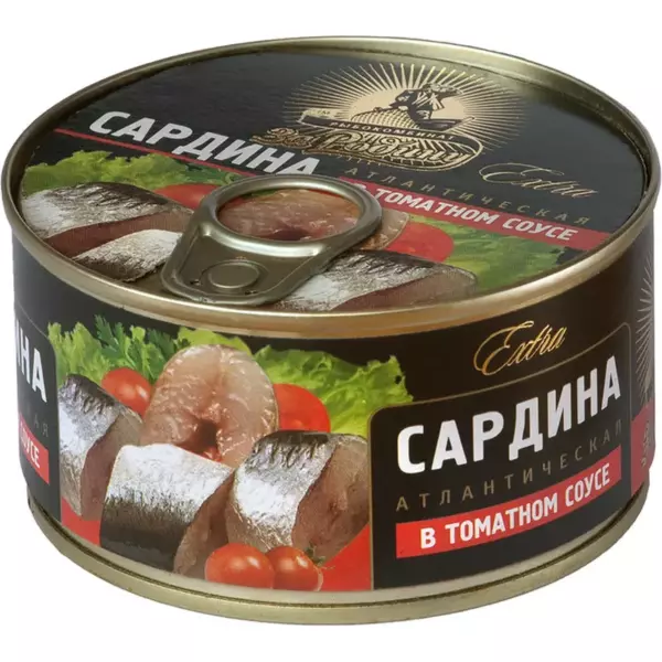 Сардина атлантическая в томатном соусе 240 гр.