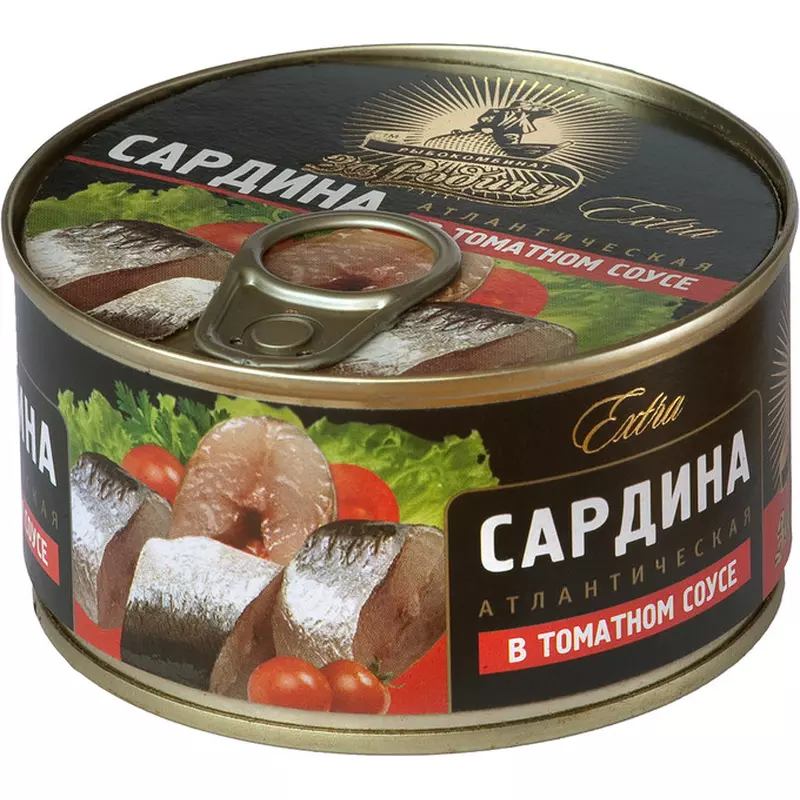 Сардина атлантическая в томатном соусе 240 гр. Сардина атлантическая в томатном соусе 240 гр.