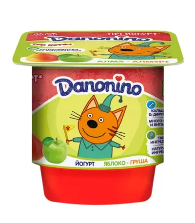 Йогурт Danonino яблоко груша 100гр
