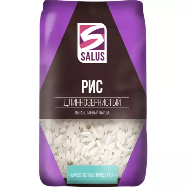 Salus Крупа Рис длиннозернистый 400гр (5*80) порционный