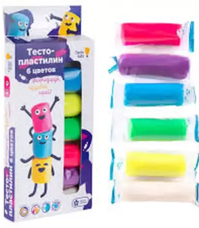 Набор для лепки "Тесто-пластилин 6 цв." (Genio Kids-art)