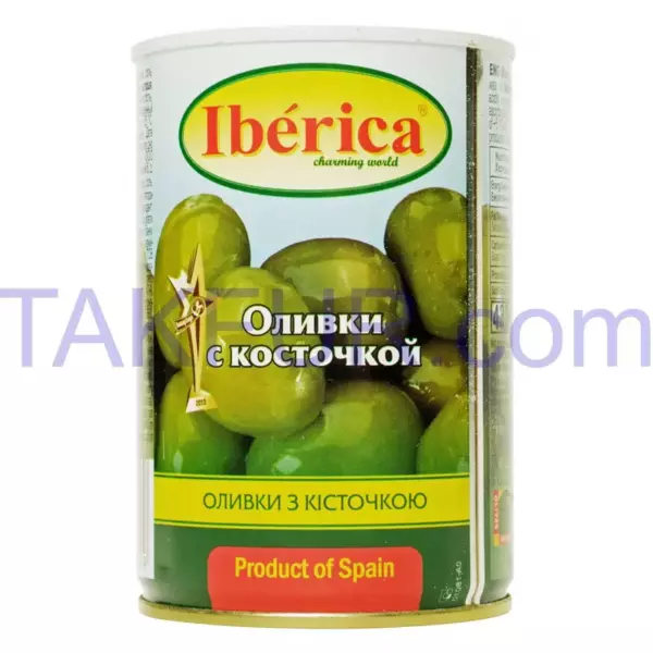 Оливки IBERICA черн. с кост. 370 мл