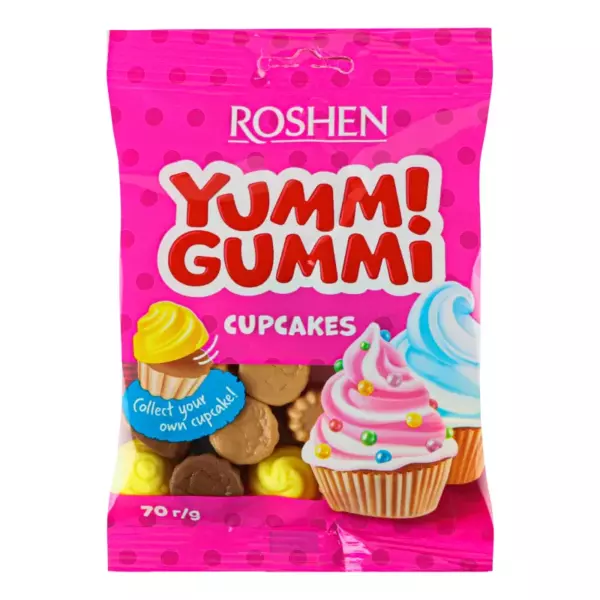 Конфеты желейные Yummi Gummi CupCakes 70гр /22шт