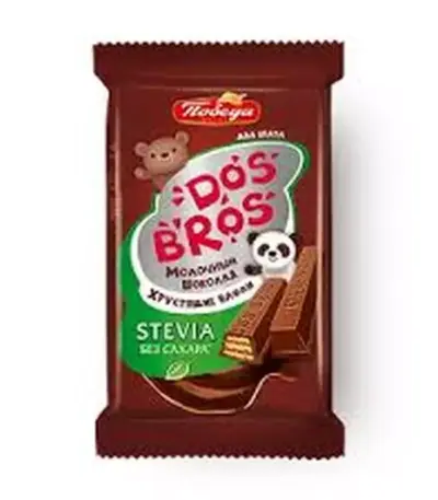 Шоколад Dos Bros мол.с хруст.вафлей с слив.нач.б/сахара 37гр