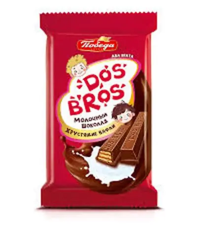 Шоколад Dos Bros мол.с хруст. вафлей с мол.начинкой 37гр